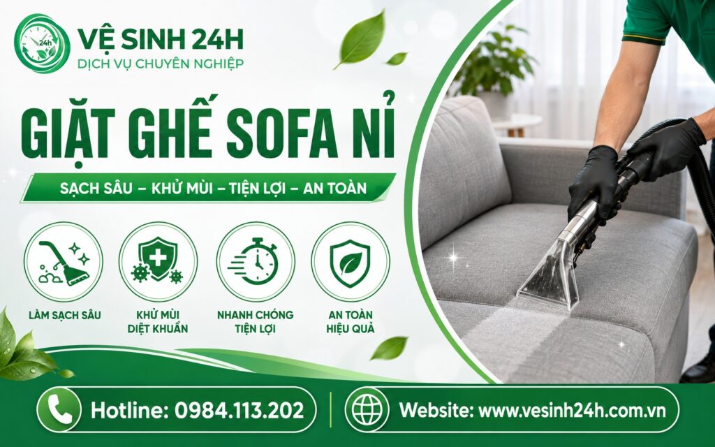 Banner giặt ghế sofa nỉ