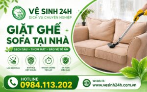 Banner giặt ghế sofa tại nhà