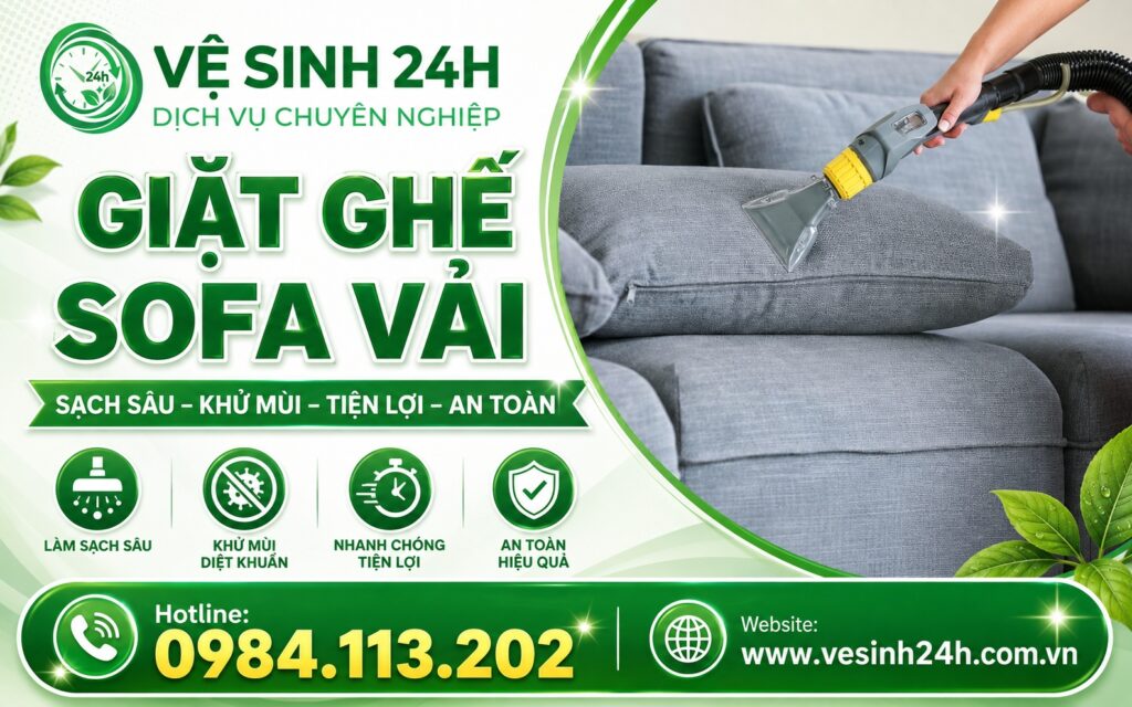 Banner giặt ghế sofa vải