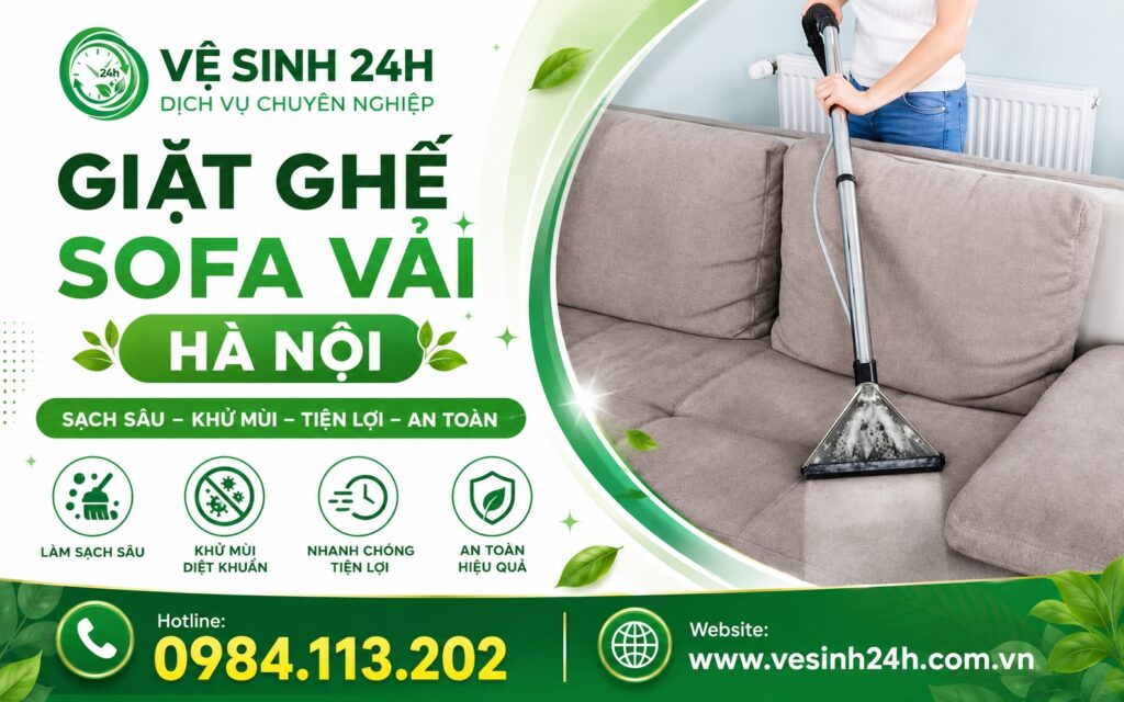 Banner giặt ghế sofa vải Hà Nội
