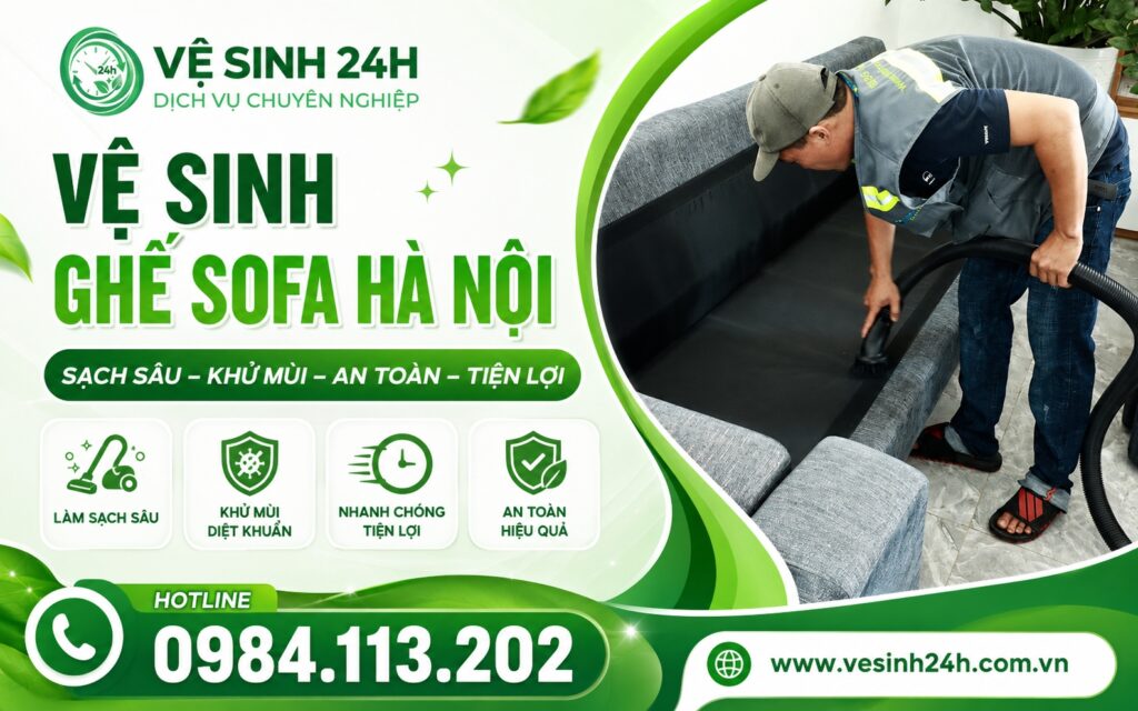 Banner vệ sinh ghế sofa Hà Nội