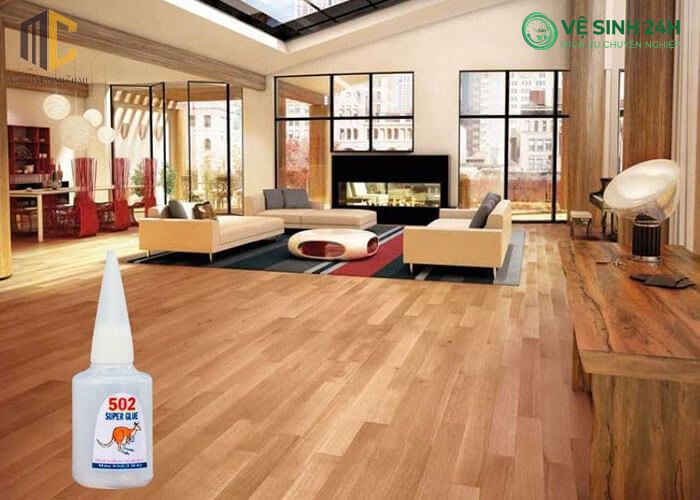 Cách tẩy vết keo 502 trên sàn gỗ Cách tẩy vết keo 502 trên sàn gỗ