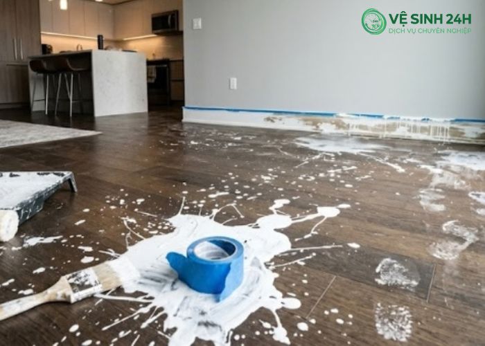 Cách tẩy vết sơn trên sàn gạch sau xây dựng (3) Cách tẩy vết sơn trên sàn gạch sau xây dựng (3)