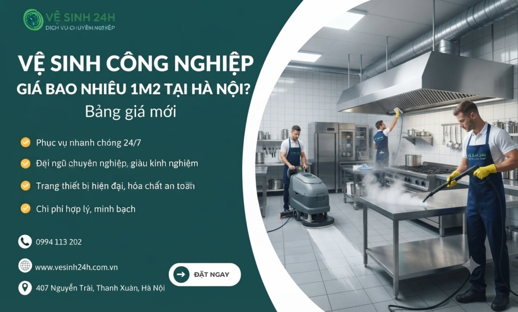 Vệ sinh công nghiệp giá bao nhiêu 1m2 tại Hà Nội