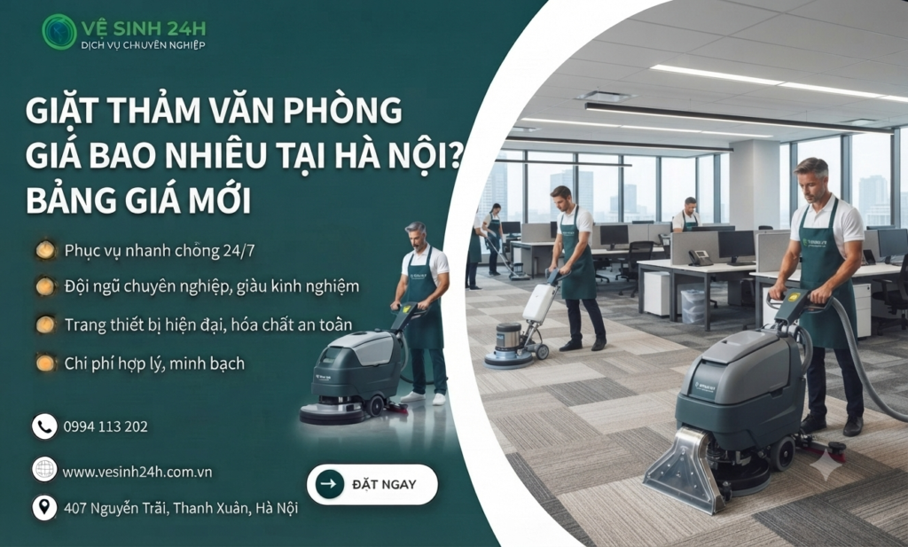 Giặt thảm văn phòng giá bao nhiêu tại Hà Nội