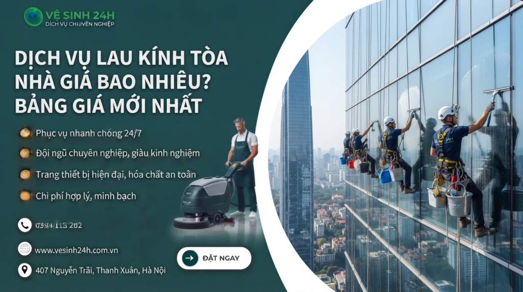 Dịch vụ lau kính tòa nhà giá bao nhiêu