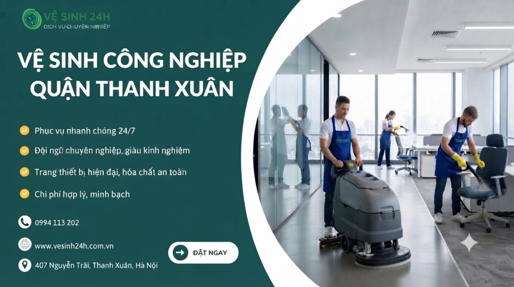 Vệ sinh công nghiệp quận Thanh Xuân