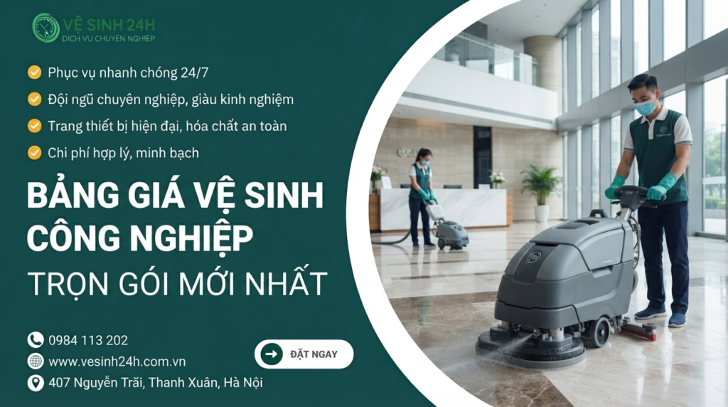 Bảng giá vệ sinh công nghiệp Hà Nội