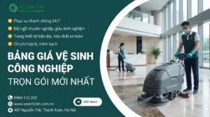 Bảng giá vệ sinh công nghiệp Hà Nội