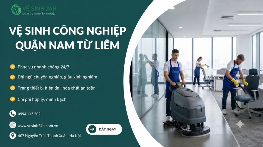 Vệ sinh công nghiệp quận Nam Từ Liêm