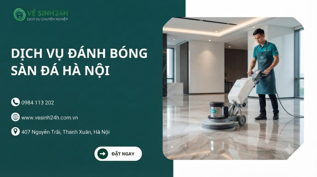 Dịch vụ đánh bóng sàn đá Hà Nội
