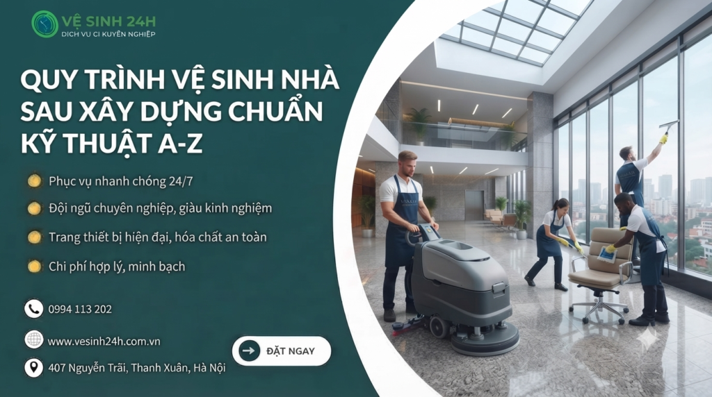 Quy trình vệ sinh nhà sau xây dựng