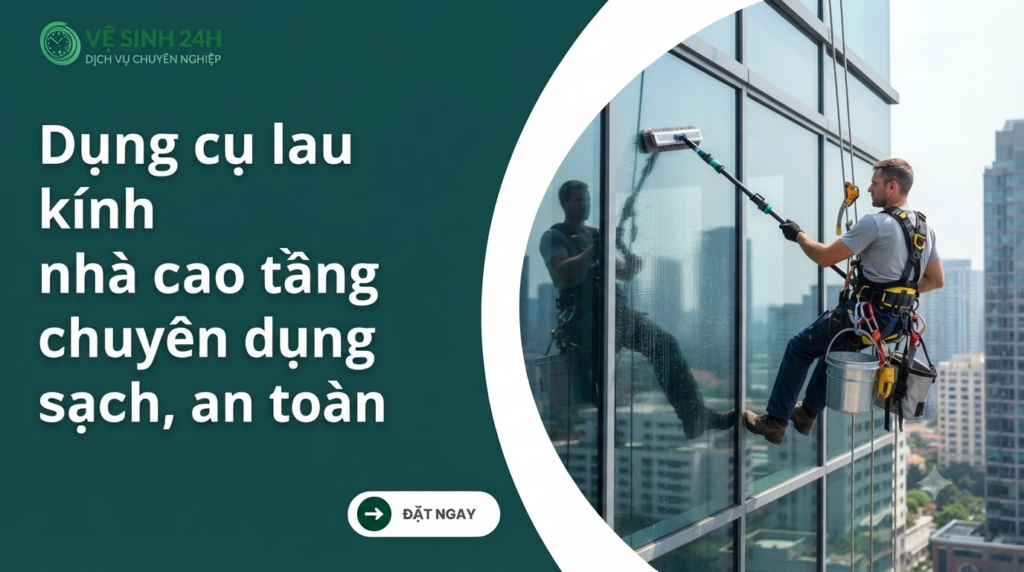 Dụng cụ lau kính nhà cao tầng chuyên dụng