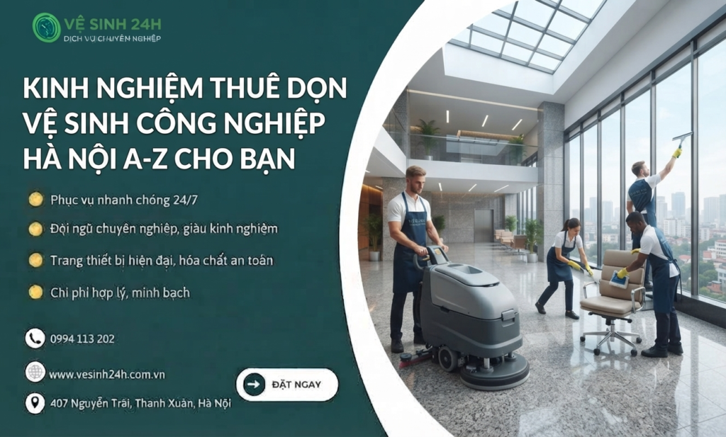 Kinh nghiệm thuê dọn vệ sinh công nghiệp Hà Nội